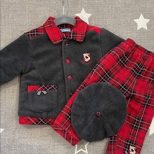 Red and Black Plaid Children's Outfit